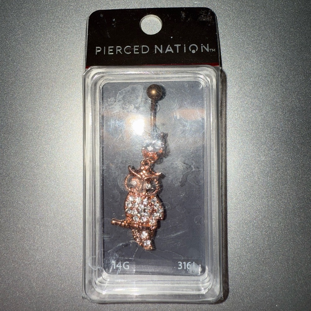 NWT Pierced Nation Owl Belly Ring